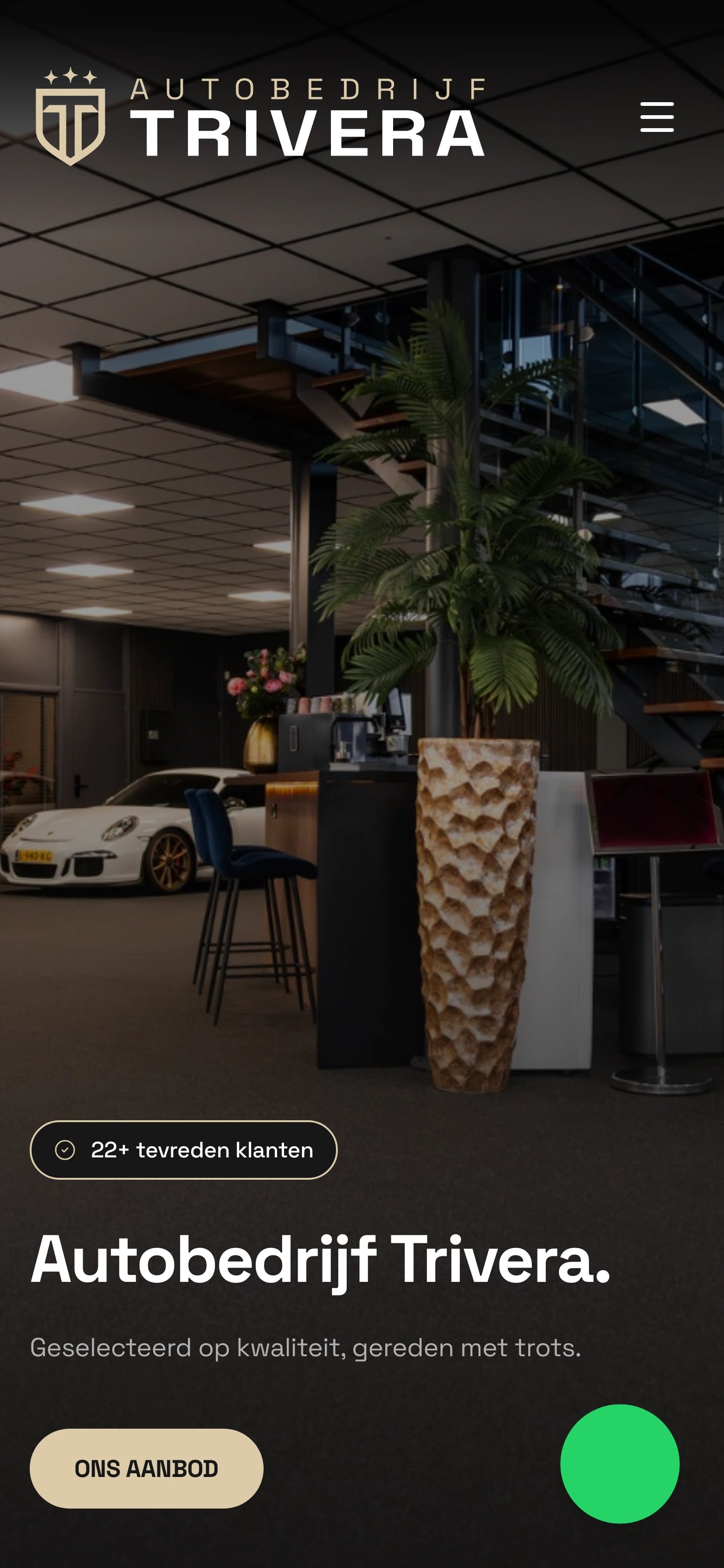 Autobedrijf Trivera op een telefoon