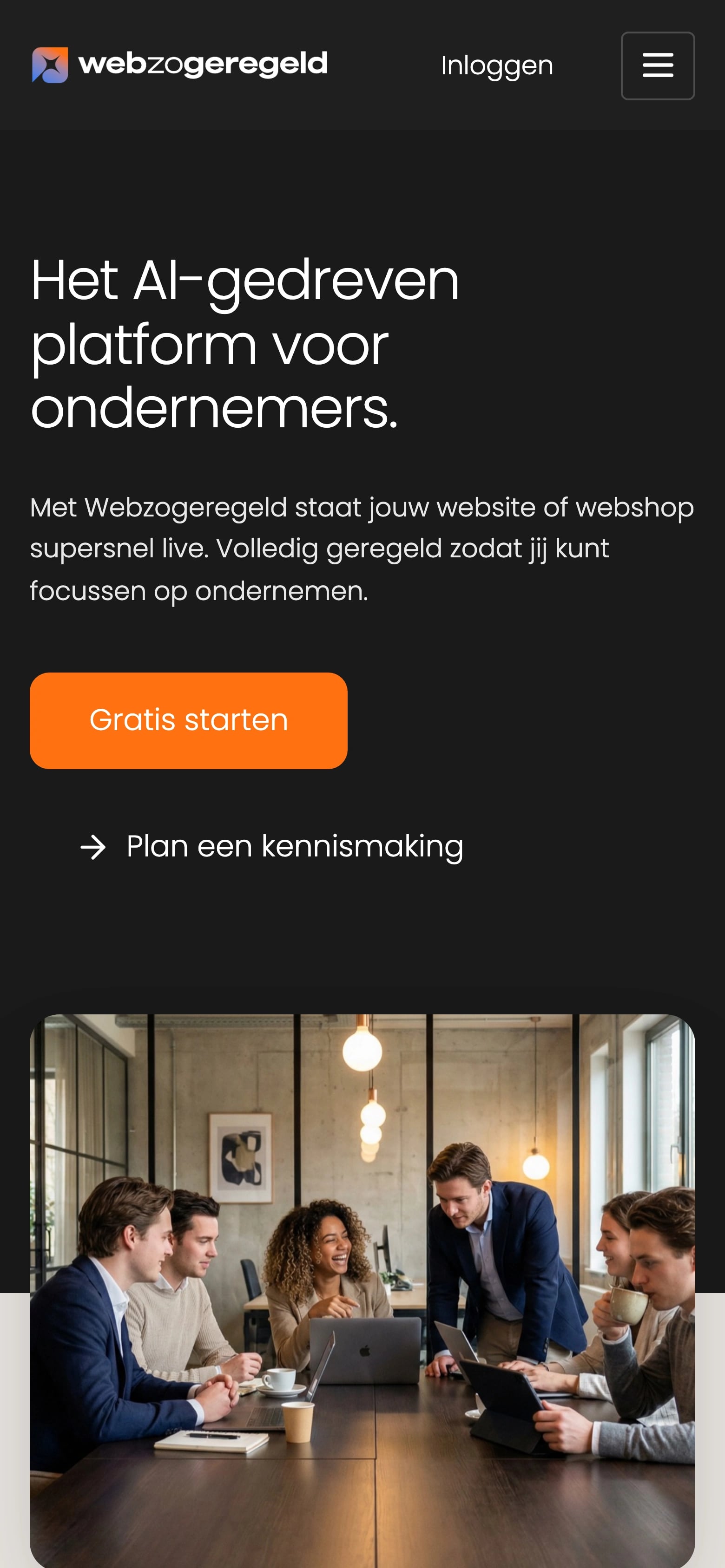 Webzogeregeld op een telefoon